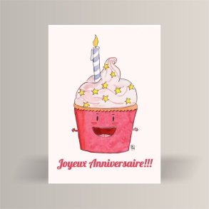 Carte Cupcake Anniversaire Un Ours Dans L Atelier